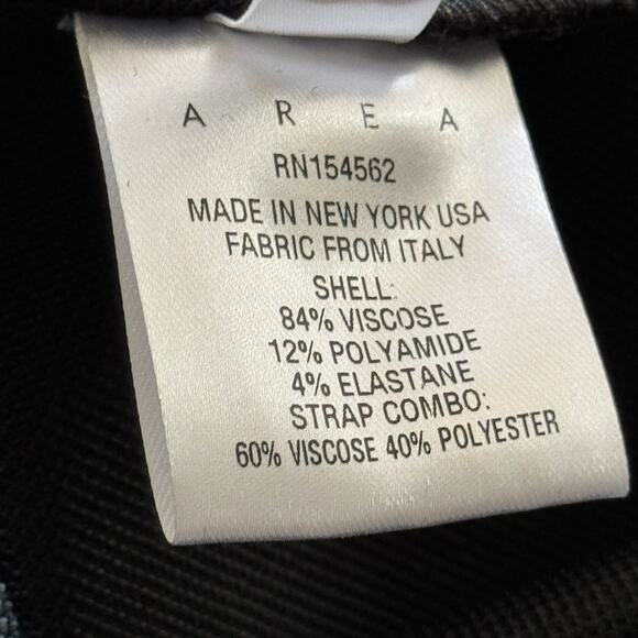 AREA Asymmetrical Crystal Halter Mini Dress Black Size 2 NWT - Picture 10 of 11